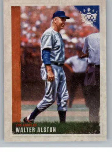 Walter Alston baseball card from 2022 Panini Diamond Kings with original gloss details