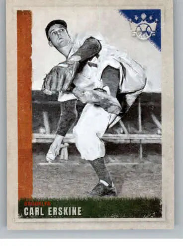 2022 Panini Diamond Kings #14 Carl Erskine baseball card with original gloss Dodgers