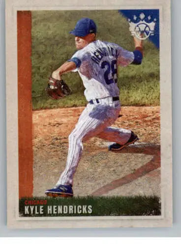 Kyle Hendricks 2022 Panini Diamond Kings baseball card with original gloss, Cubs ID:44524