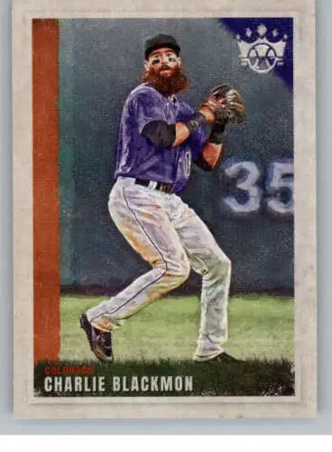 Charlie Blackmon baseball card 2022 Panini Diamond Kings original gloss NM-MT Rockies