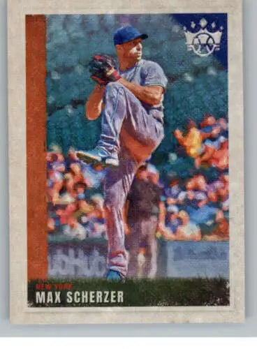 Max Scherzer 2022 Panini Diamond Kings baseball card original gloss Mets ID:44545