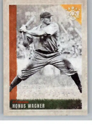 Honus Wagner baseball card from 2022 Panini Diamond Kings with original gloss finish