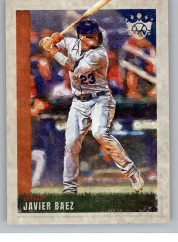 Javier Baez baseball card from 2022 Panini Diamond Kings with original gloss finish