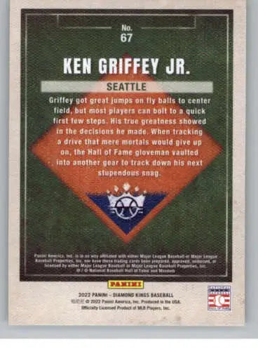 Ken Griffey Jr. baseball card from 2022 Panini Diamond Kings with original gloss finish