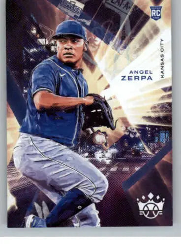 Baseball card of Tampa Bay Rays pitcher in blue uniform, Panini Diamond Kings original gloss