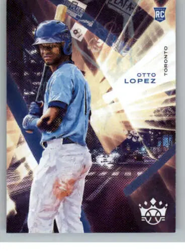 Baseball trading card of Otto Lopez, 2022 Panini Diamond Kings, Toronto Blue Jays rookie