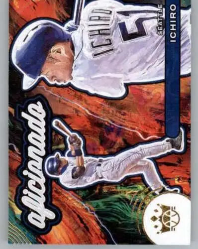 Ichiro baseball card from 2022 Panini Diamond Kings Aficionado with original gloss finish