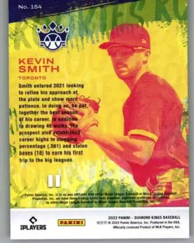 2022 Panini Diamond Kings Artist Proof Blue Kevin Smith Baseball Card Original Gloss