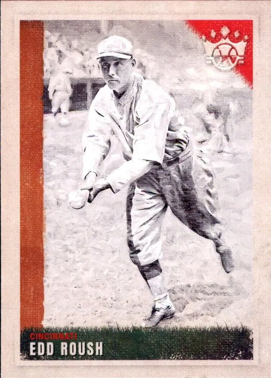 Vintage Edd Roush baseball card from 2022 Panini Diamond Kings series