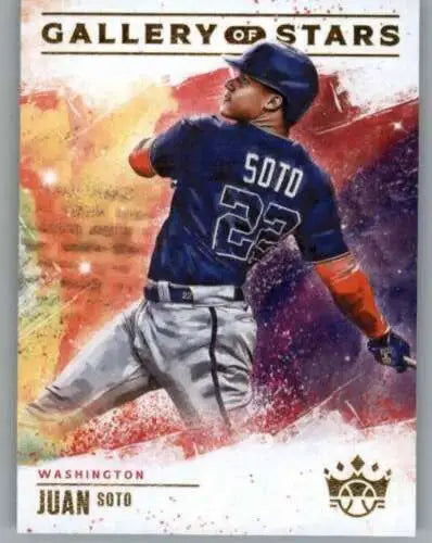 Juan Soto baseball card from 2022 Panini Diamond Kings Gallery of Stars with original gloss