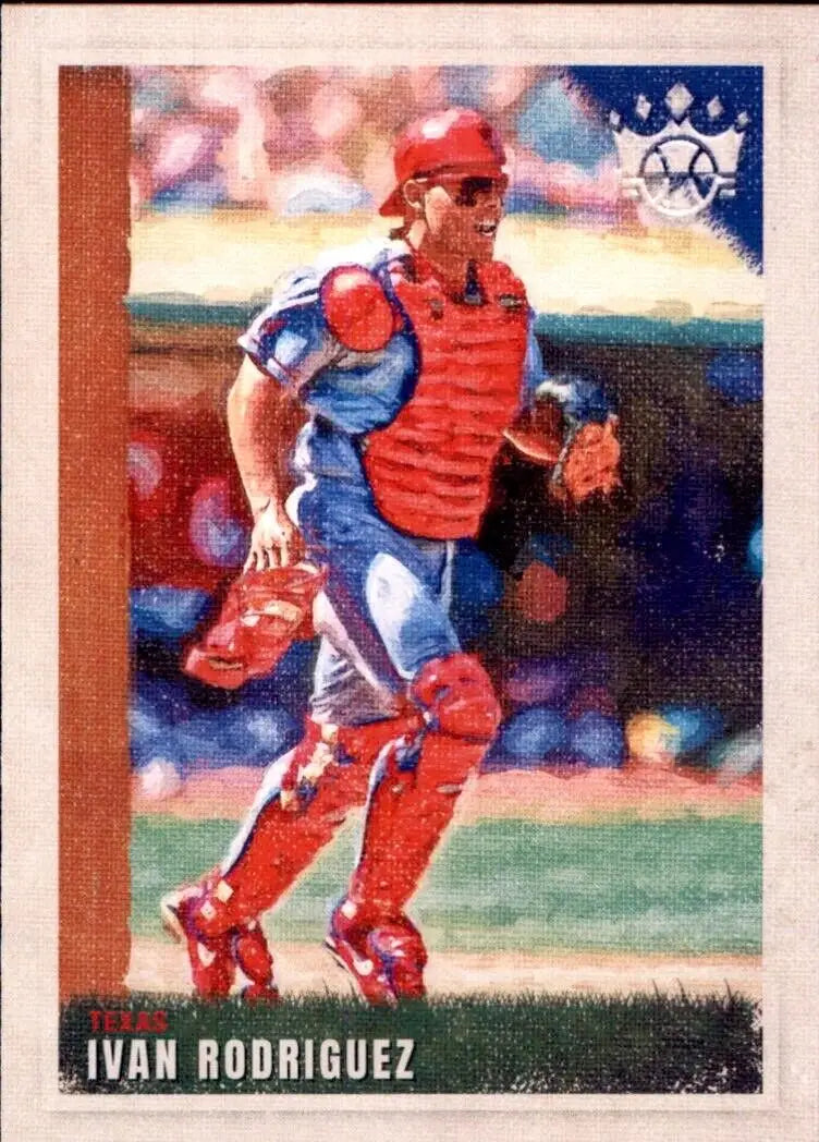 Ivan Rodriguez baseball card from 2022 Panini Diamond Kings Texas Rangers MLB #70 Base NM