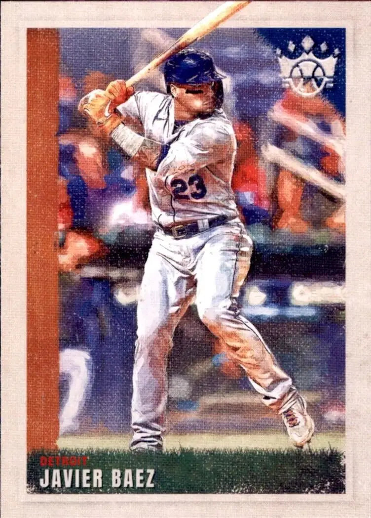 Javier Baez baseball card from 2022 Panini Diamond Kings MLB collection, #53 Base NM