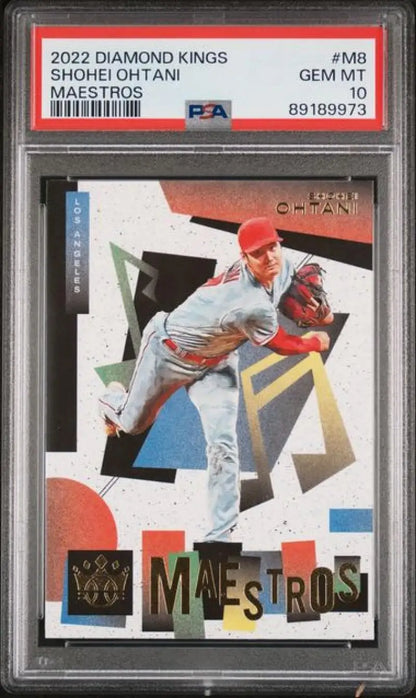 PSA-graded Shohei Ohtani 2022 Panini Diamond Kings baseball card in Cardinals uniform