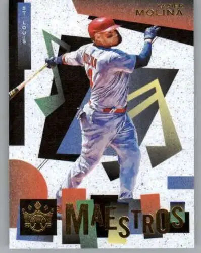 Baseball card of Yadier Molina from Panini Diamond Kings Maestros with original gloss