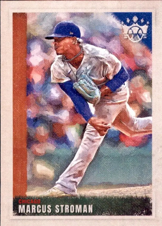 Baseball card of 2022 Panini Diamond Kings Marcus Stroman Chicago Cubs MLB #27 Base NM