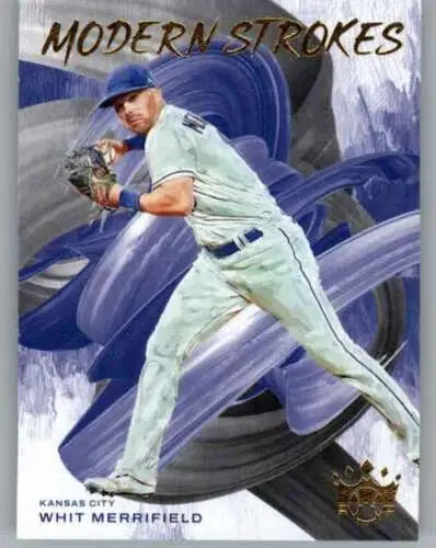 Whit Merrifield baseball card from 2022 Panini Diamond Kings Modern Strokes NM-MT