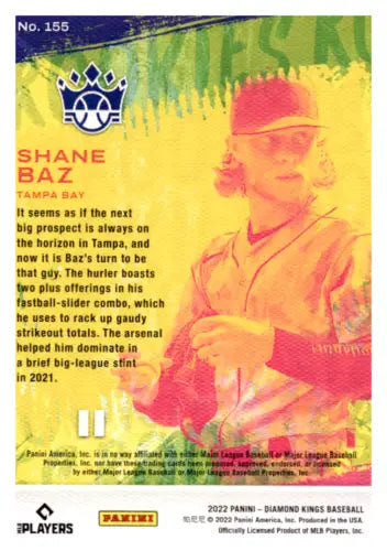 Shane Baz 2022 Panini Diamond Kings Red Frame rookie baseball card with original gloss