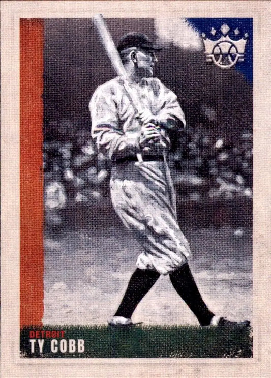 Ty Cobb baseball card from 2022 Panini Diamond Kings short print Detroit Tigers MLB