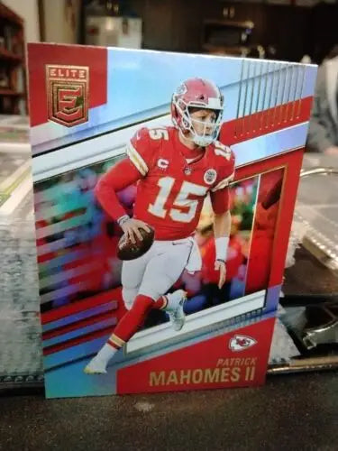 Patrick Mahomes II Elite football card from 2022 Panini Donruss for Kansas City Chiefs