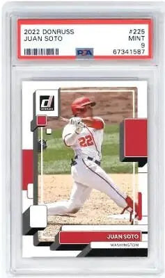 Graded 2022 Panini Donruss Juan Soto #225 Baseball Card PSA 9 for collectors