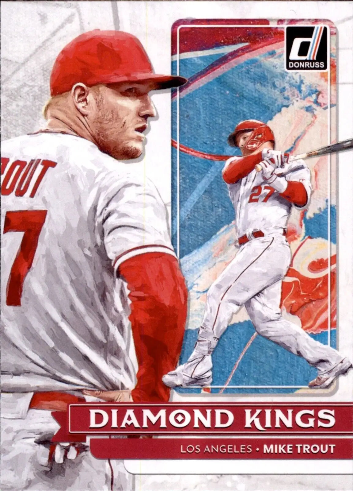 2022 Panini Donruss Mike Trout Diamond Kings Los Angeles Angels Baseball Card