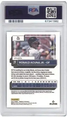 Graded 2022 Panini Donruss Ronald Acuna Jr. Independence Day Baseball PSA 9 card