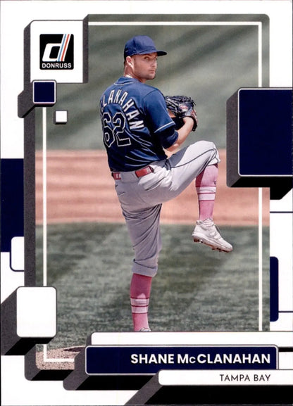 2022 Panini Donruss Shane McClanahan Tampa Bay Rays #124 baseball card display