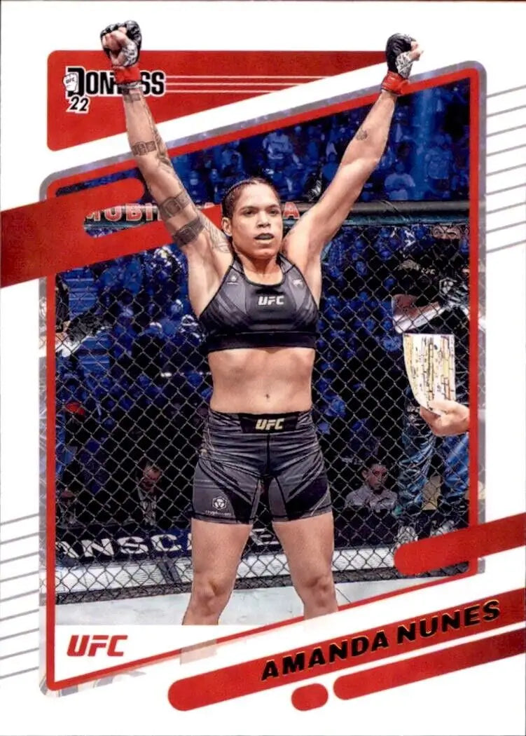 Amanda Nunes UFC trading card from 2022 Panini Donruss UFC #63 Sports Cards NM