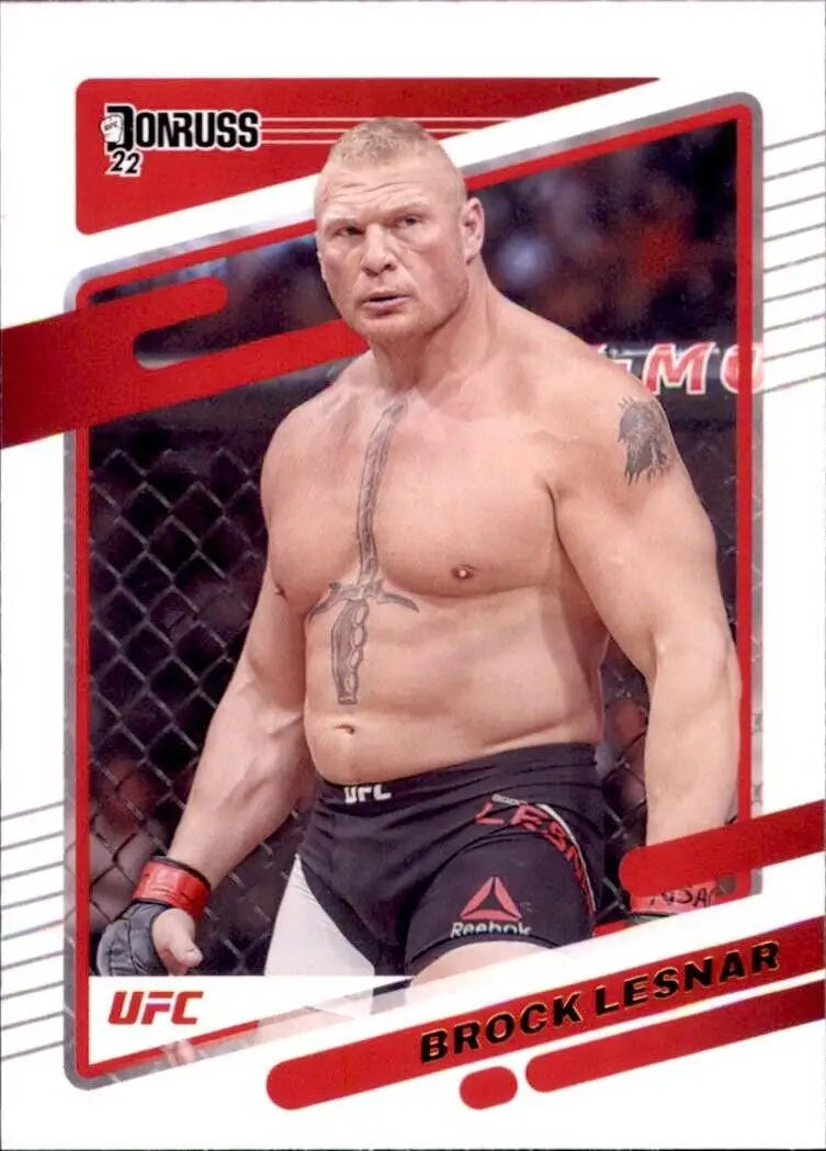 2022 Panini Donruss UFC Brock Lesnar MMA #160 Sports Card in Near Mint Condition