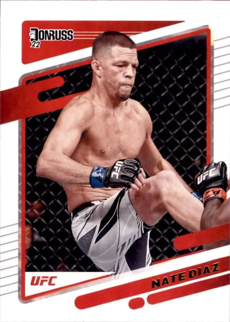 Nate Diaz UFC trading card from 2022 Panini Donruss UFC collection #46 Sports Cards