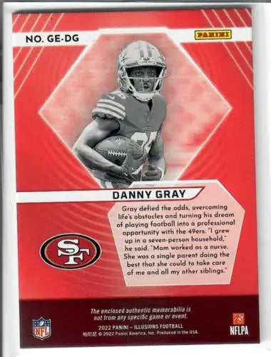 Danny Gray football card from 2022 Panini Illusions Great Expectations series