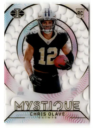 Chris Olave football card from 2022 Panini Illusions Mystique, original gloss finish