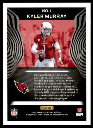 Kyler Murray football card from 2022 Panini Illusions Retail with original gloss finish