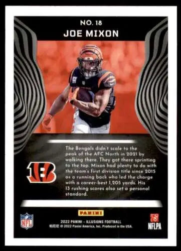 Joe Mixon football card from 2022 Panini Illusions Retail showcasing original gloss quality