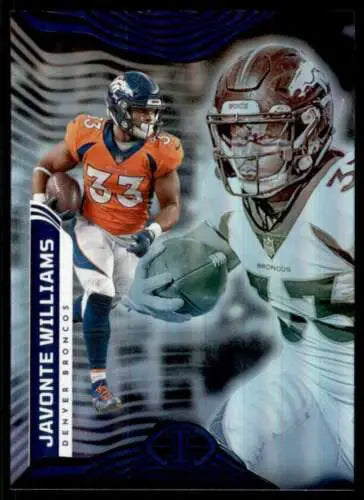 Javonte Williams football card from 2022 Panini Illusions Retail featuring original gloss