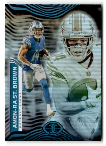 Amon-Ra St. Brown football card from 2022 Panini Illusions Retail with original gloss