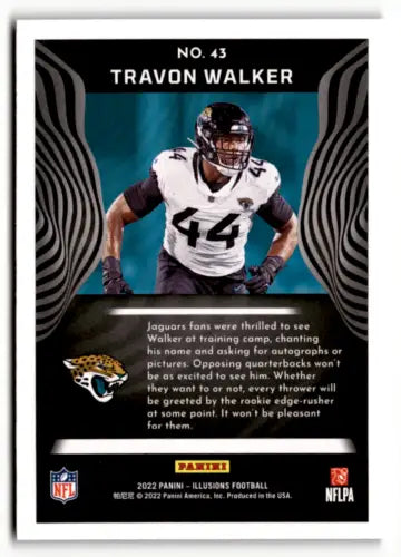 Travon Walker football card from 2022 Panini Illusions Retail, original gloss finish