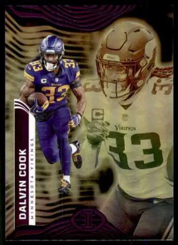 Dalvin Cook football card from 2022 Panini Illusions Retail with original gloss finish