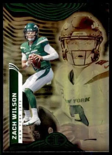 Zach Wilson 2022 Panini Illusions Retail football card with original gloss for NY Jets