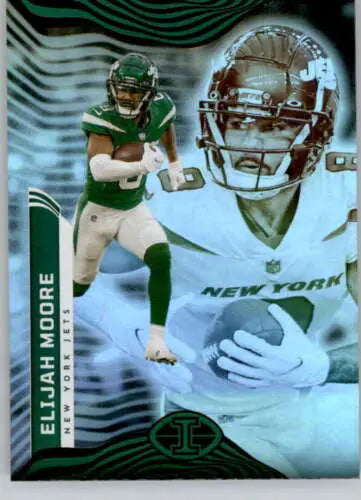 Elijah Moore football card from 2022 Panini Illusions Retail with original gloss finish