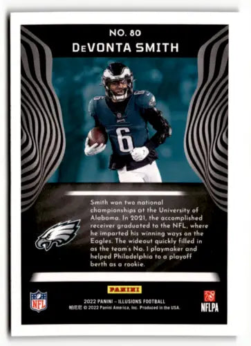 DeVonta Smith 2022 Panini Illusions Retail football card with original gloss finish