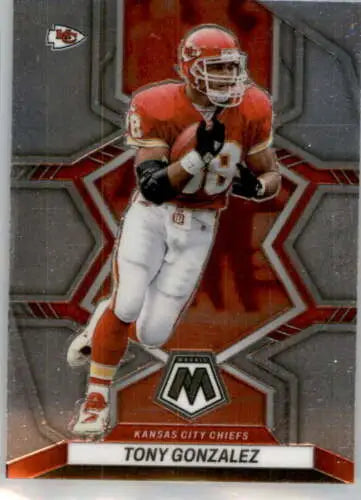 Tony Gonzalez 2022 Panini Mosaic football card with original gloss NM-MT Chiefs ID:49340