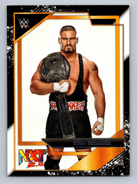 Bron Breakker wrestling card from 2022 Panini NXT 2.0 WWE series collectible