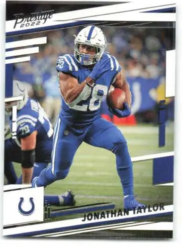 Jonathan Taylor football card from 2022 Panini Prestige with original gloss finish