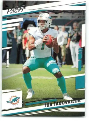 Tua Tagovailoa football card from 2022 Panini Prestige with original gloss finish