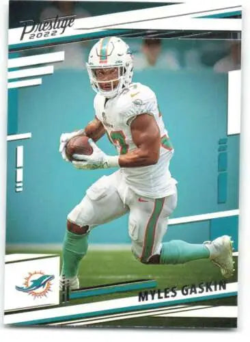 Myles Gaskin football card 2022 Panini Prestige original gloss NM-MT Dolphins