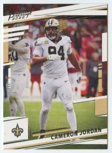 Cameron Jordan football card from 2022 Panini Prestige featuring original gloss design