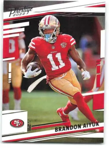 Brandon Aiyuk football card from 2022 Panini Prestige with original gloss finish