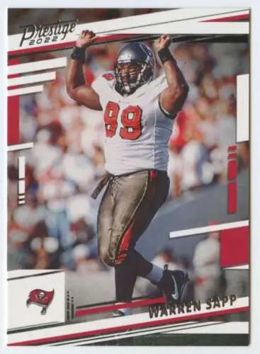 Warren Sapp football card from 2022 Panini Prestige with original gloss features