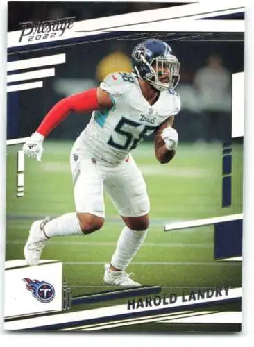 Harold Landry 2022 Panini Prestige football card with original gloss finish Titans